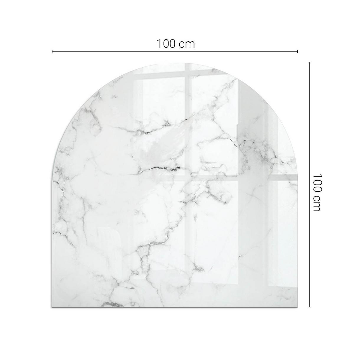 GLASPLATTE für Kamin 100x100 cm - Weiß, Glas (100/100/0.4cm) - TULUP