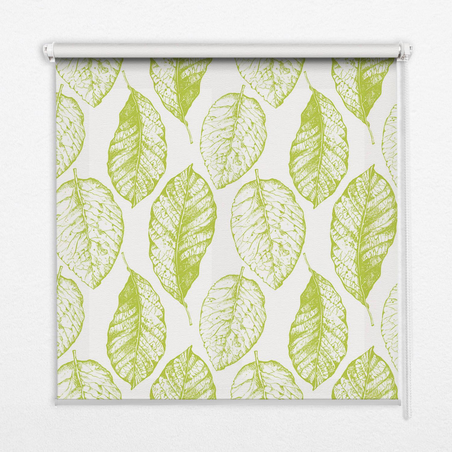 INNENROLLO - Fensterrollo - Rollo - 90x140 cm - Limettenblätter - Grün, Kunststoff (90/140/0.5cm) - TULUP