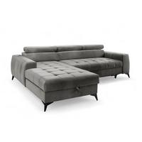 ECKSOFA Agnesa Xs In Salvador - Grau, Holzwerkstoff/Textil (260/200cm) - Fun Möbel