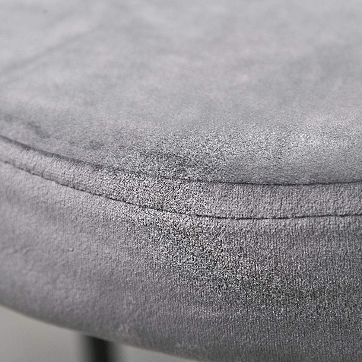 4ER-SET Esszimmerhocker Esszimmerstühle Küchenstuhl modern Polyester Stahl Grau - Dunkelgrau, Kunststoff (41.5/46/41.5cm) - HOMCOM