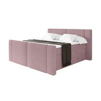 BOXSPRINGBETT mit Matratze H3/H4 - EVON KING Zanozek - 180x200 cm Rosa - Rosa, Holzwerkstoff (180/200cm) - ALTDECOR