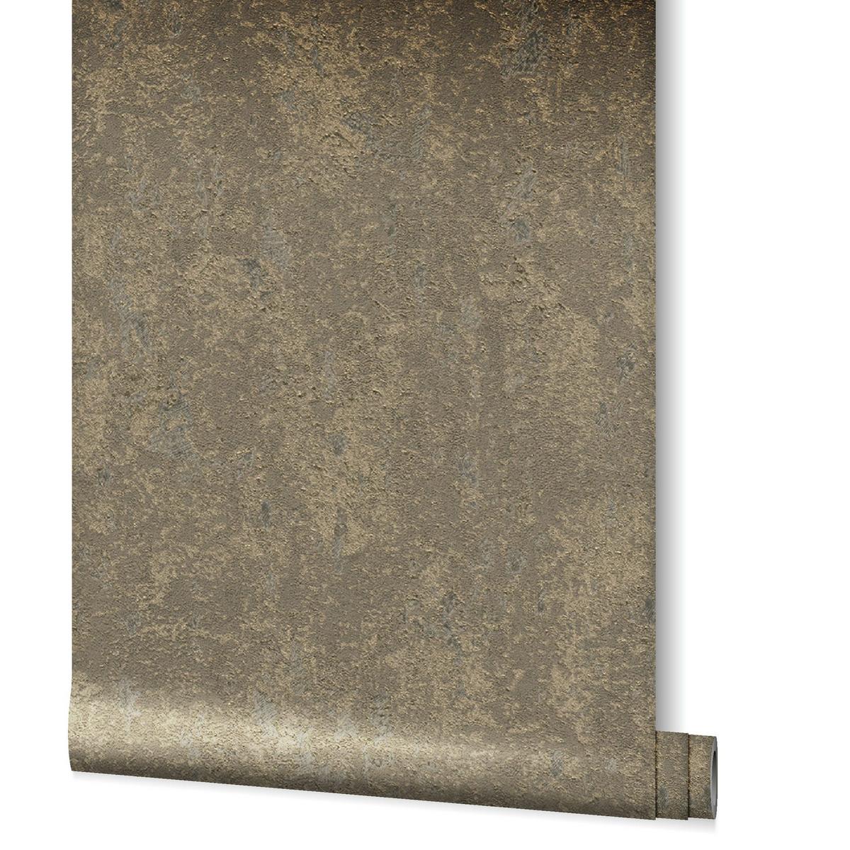 VLIESTAPETE Struktur Tapete braun, gold - Goldfarben/Braun, Papier (53/1cm) - marburg