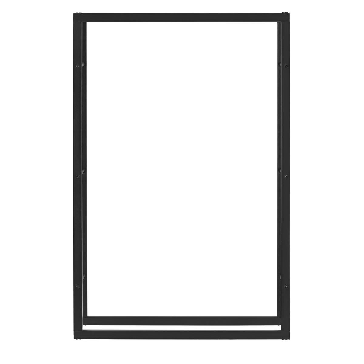 KAMINHOLZREGAL Täby - Schwarz, Metall (100/150/25cm) - [en.casa]