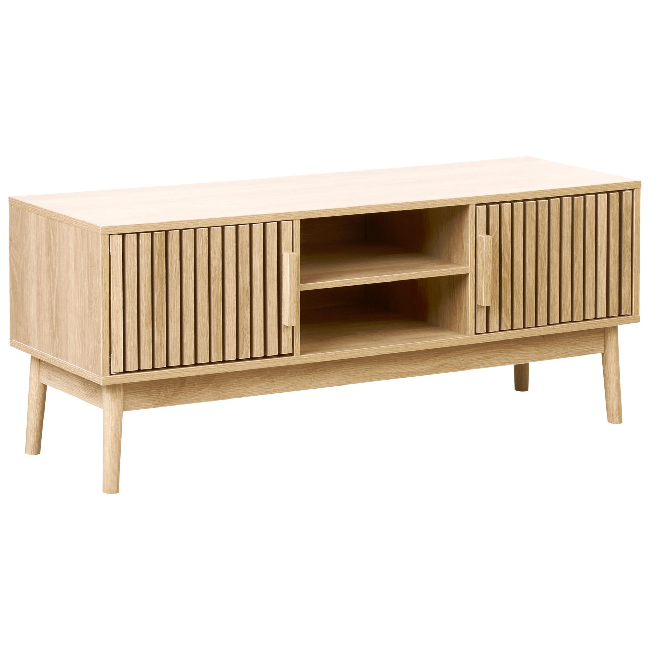 TV-MÖBEL Hellbraun Lynwood - Braun, Holzwerkstoff (117/48/40cm) - Beliani