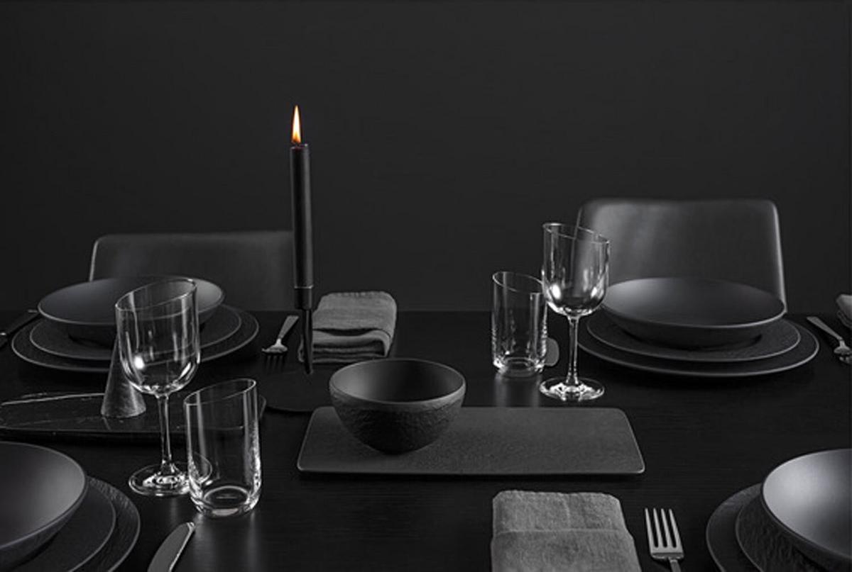 BASIC-SET Manufacture Rock schwarz 6-tlg. - Schwarz, Keramik (2/2/2cm) - Villeroy & Boch