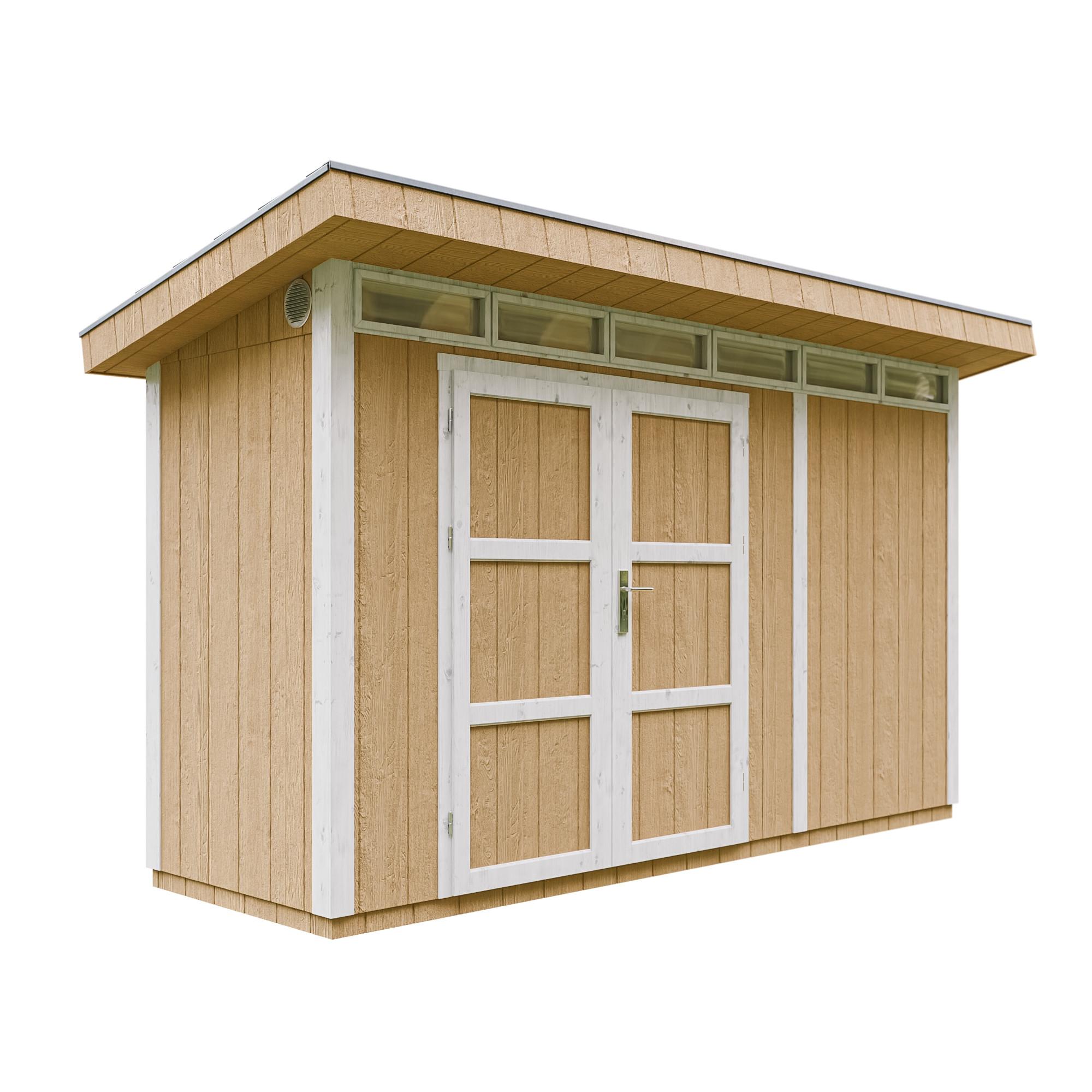 HOLZ-GARTENHAUS basis LP SmartSide 4,3m² mit B161xL411xH239 cm - M902A - HARVEST HONEY - Beige, Holz (412/239/161cm) - Timbela