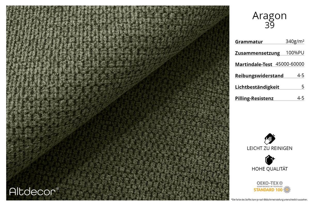 WOHNLANDSCHAFT mit Schlaffunktion ESKAR-U2-464x176x72cm Grün - Hellgrün/Grün, Holzwerkstoff/Kunststoff (176/72/464cm) - ALTDECOR