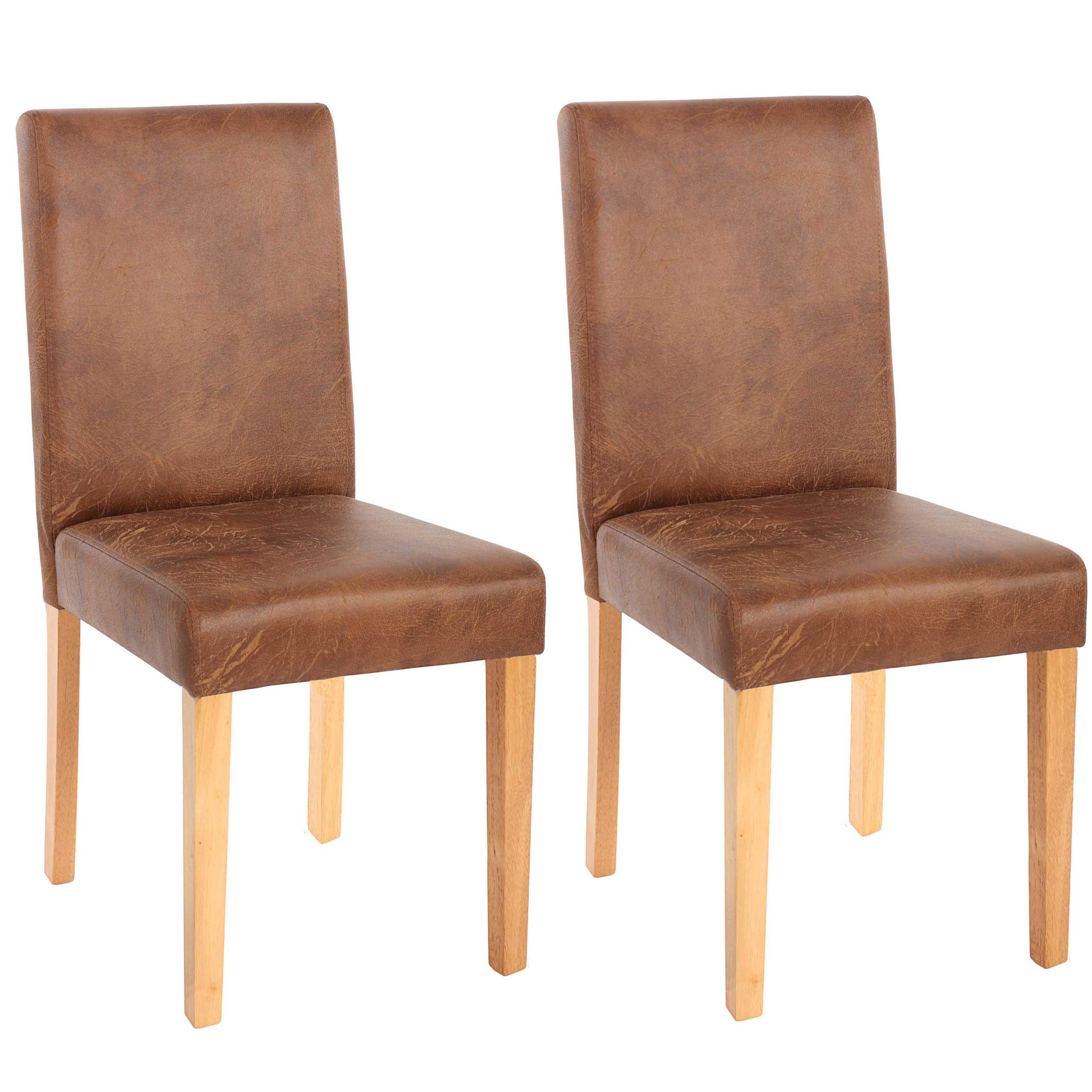 ESSZIMMERSTUHL TEXTIL Braun 2er-Set - Braun, Holz (43/90/56cm) - MCW