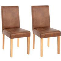 ESSZIMMERSTUHL TEXTIL Braun 2er-Set - Braun, Holz (43/90/56cm) - MCW