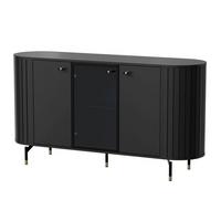 SIDEBOARD Zante Schwarz 150 cm - Goldfarben/Schwarz, Holzwerkstoff/Metall (150/81/40cm) - Selsey