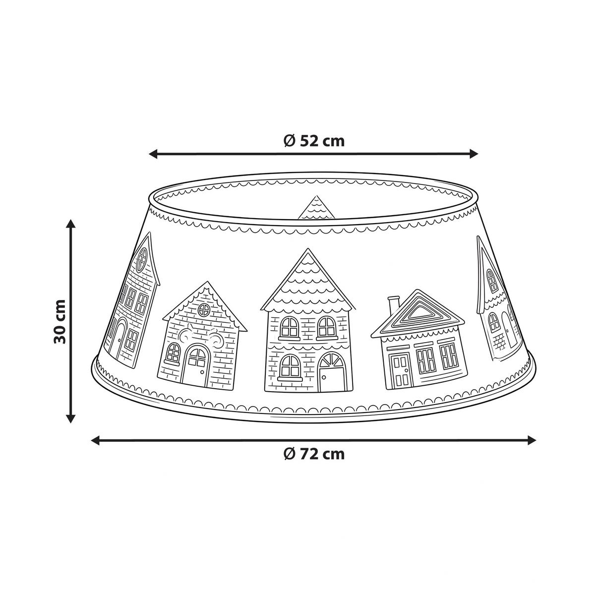 WEIHNACHTSBAUMKRAGEN 72 cm Cremeweiß Heinola - Creme, Metall (30cm) - Beliani