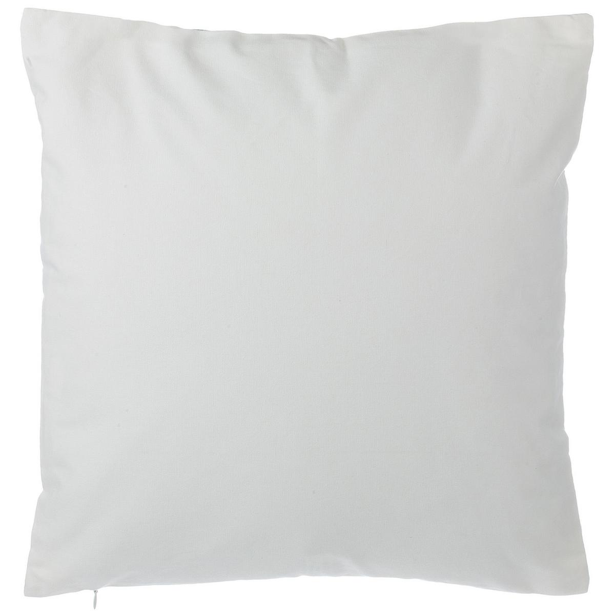 DEKOKISSEN 2er-Set Weiß 45/45 cm Clarkia - Weiß, Naturmaterialien/Textil (45/45cm) - Beliani