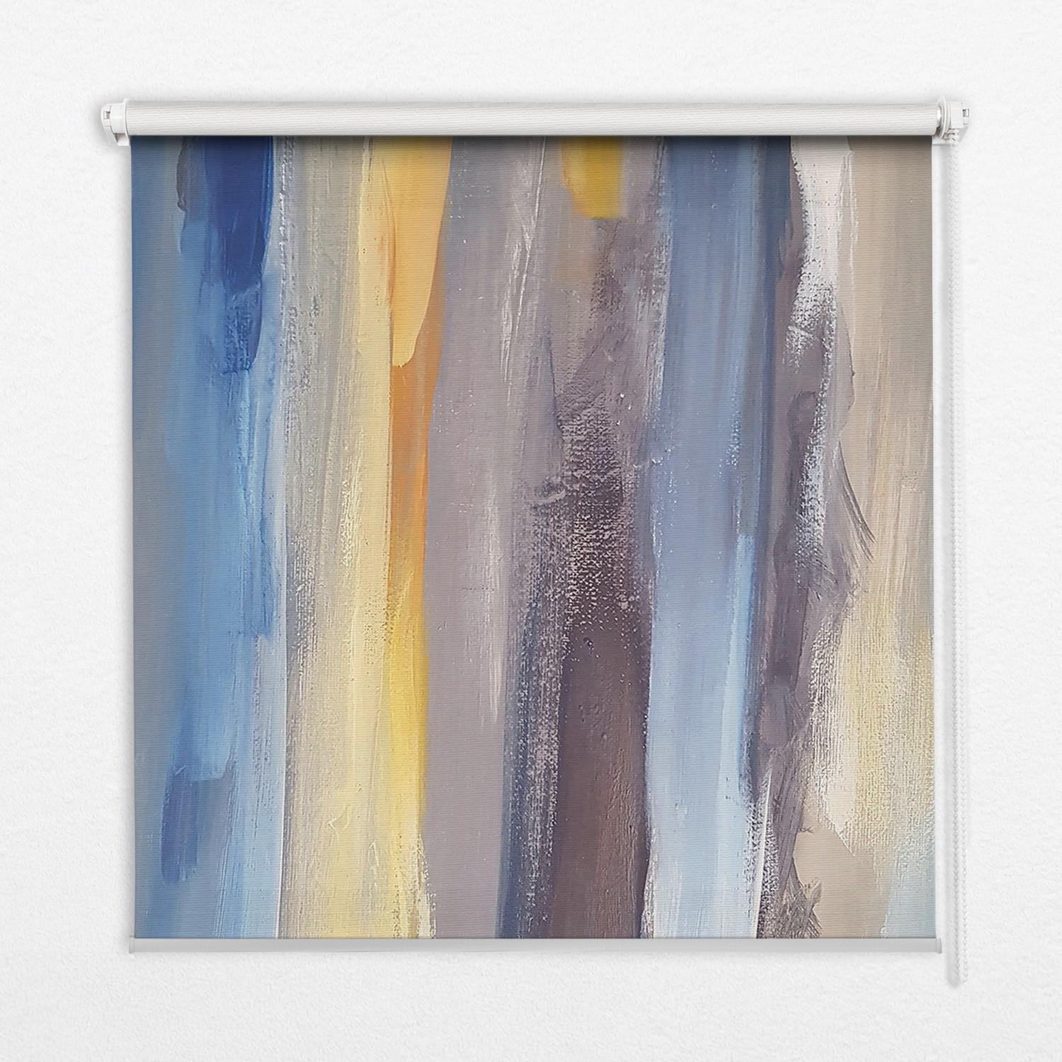INNENROLLO - Fensterrollo - Rollo - 120x140 cm - Gemaltes Bild - Blau, Kunststoff (120/140/0.5cm) - TULUP