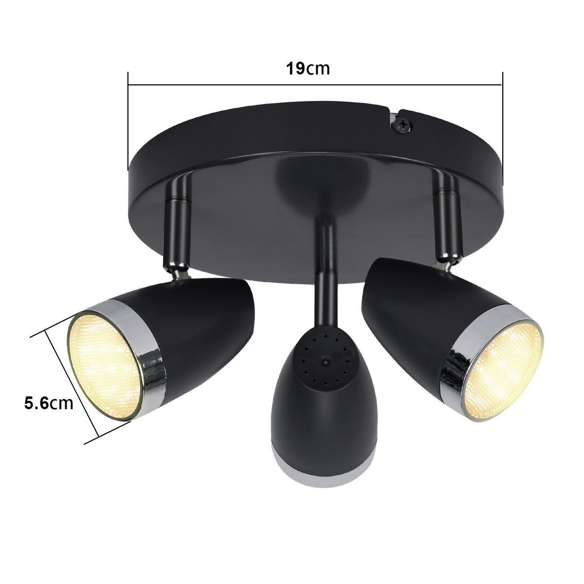 LED-DECKENSTRAHLER Leavens 3-flammig 60/15.5/19cm - Dunkelgrau, Metall (60/15.5/19cm) - Nettlife