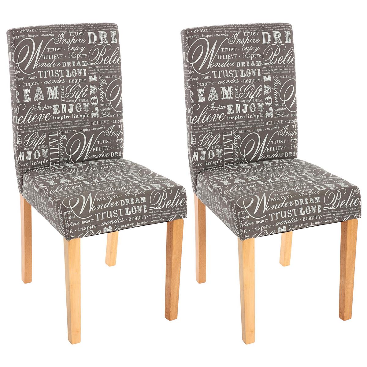 ESSZIMMERSTUHL Grau, Weiß 2er-Set - Weiß/Grau, Textil (43/90/56cm) - MCW