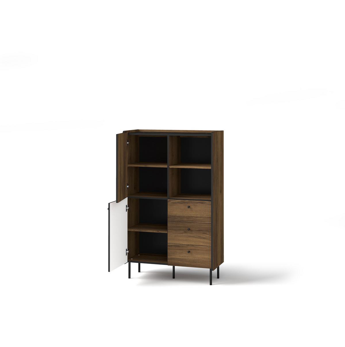 BÜCHERREGAL KREON 88,2/140,1/40 cm Wohnzimmerregal Hochschrank Regal Braun - Braun, Holzwerkstoff (88.2/140.1/40cm) - MASSENO