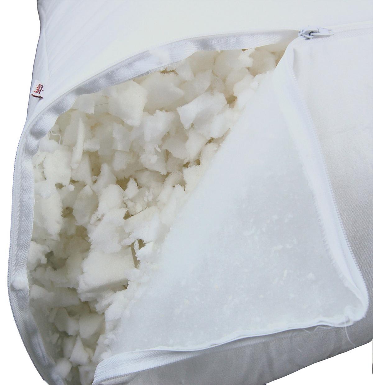 BODEN-/RUNDKISSEN Rund PublikUp gefüllt mit Schaumstoffflocken 80 cm Ø - Weiß, Naturmaterialien/Textil (80cm) - beties Heimtextil