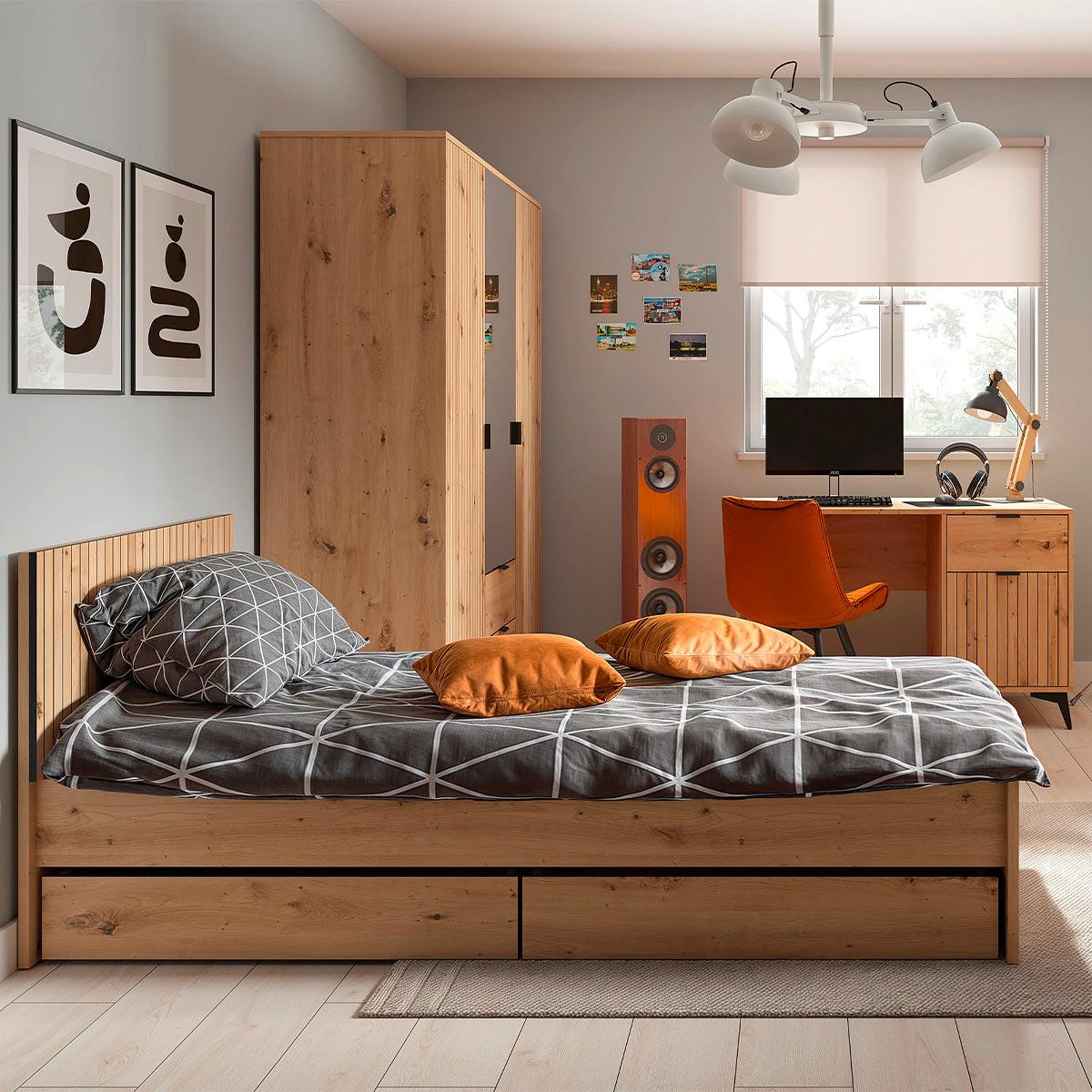 BETTRAHMEN 90/200 Mao Holz - Braun, Holzwerkstoff (90/200cm) - Petits-meubles