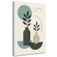 LEINWANDBILD Abstraktion 60x90cm - Beige, Textil (60/90cm) - Feeby
