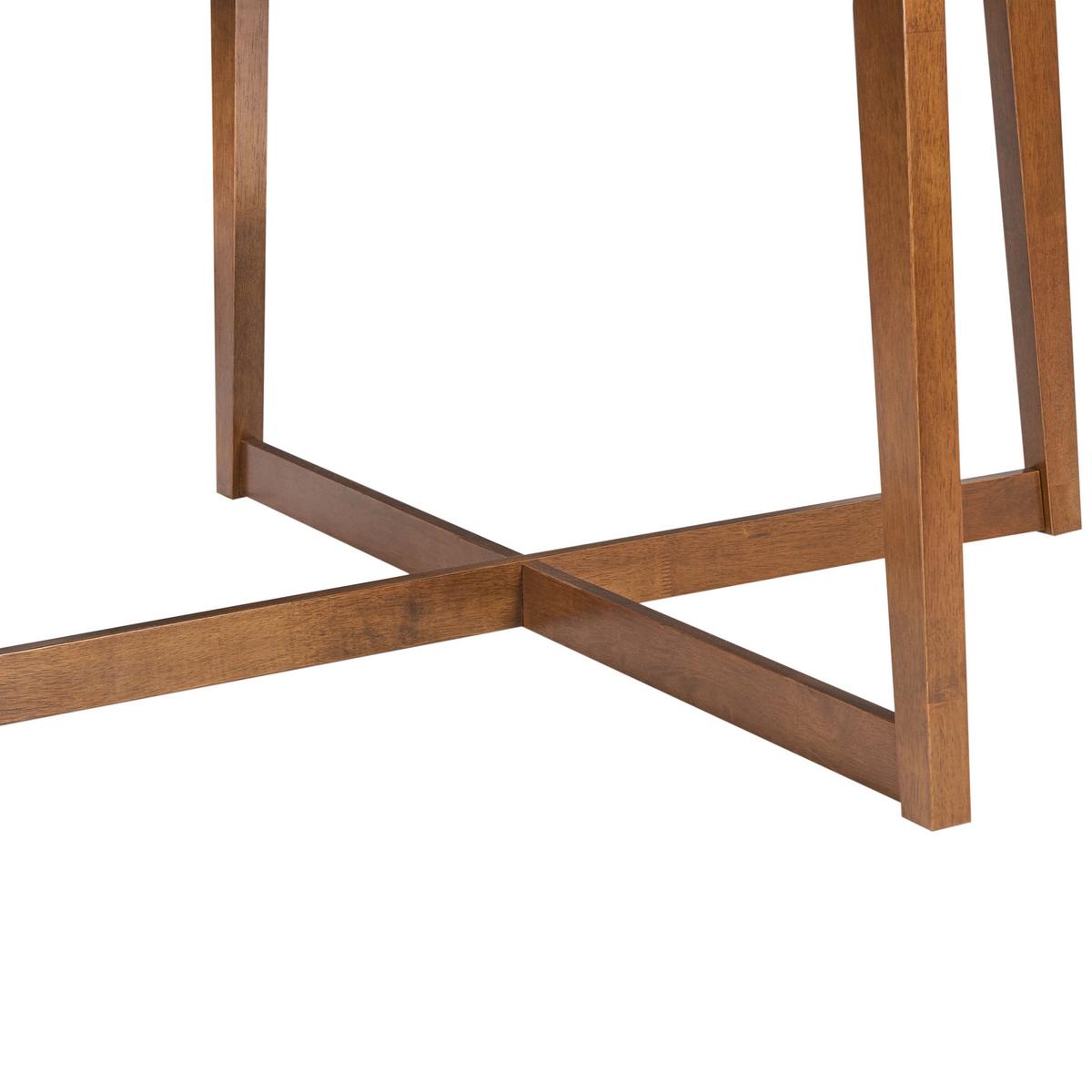 ESSTISCH Dunkle Eiche 140/140 cm Waipori - Braun, Holzwerkstoff (140/140/75cm) - Beliani