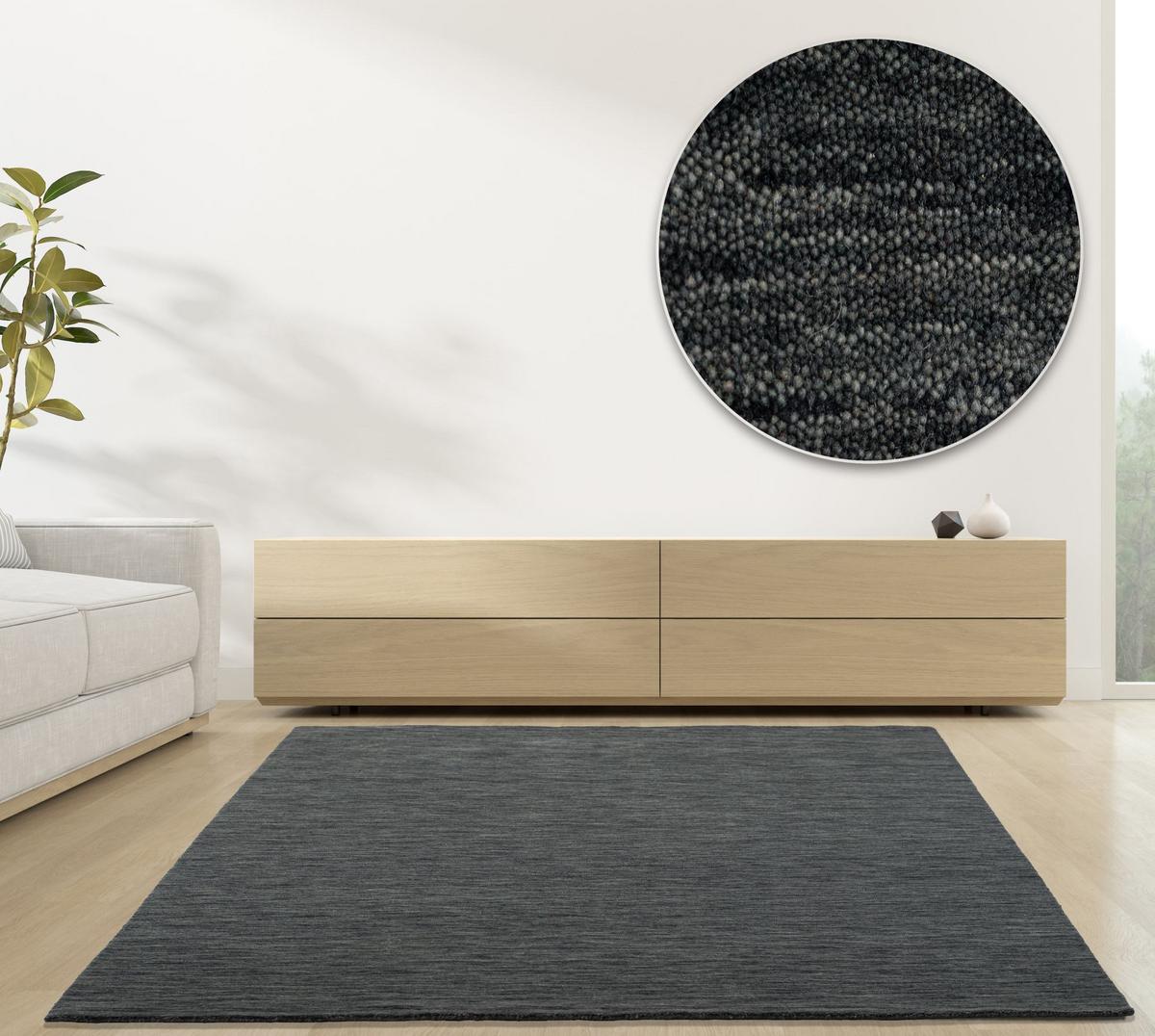 WEBTEPPICH Luxus Designerteppich 195x295 cm - Dunkelgrau, Textil (195/295cm) - Rug and Roll