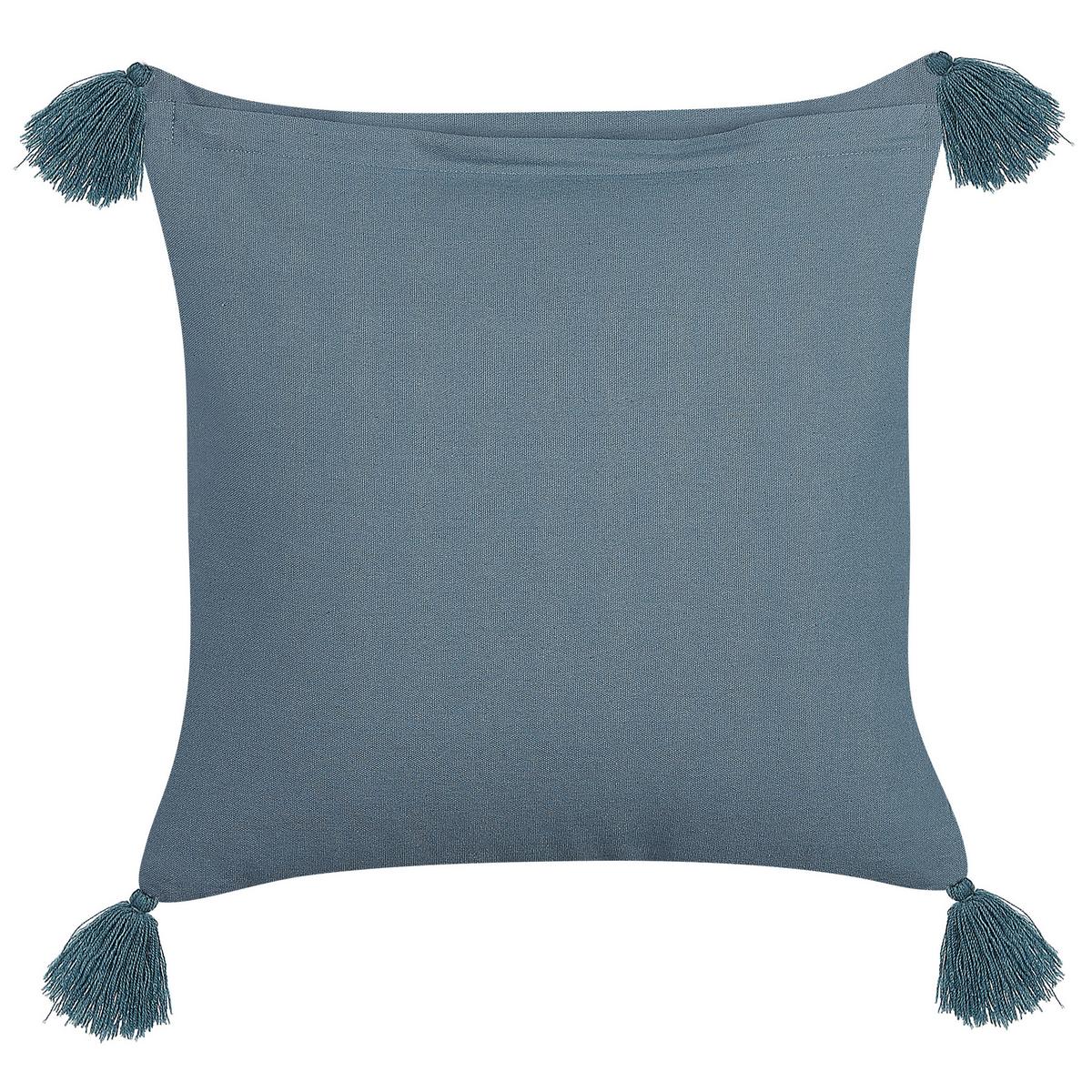 DEKOKISSEN Dunkelblau 45/45 cm Ribes - Dunkelblau, Textil (45/45cm) - Beliani