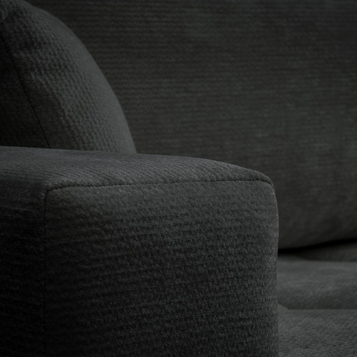 ECKSOFA CLOUD II L mit Schlaffunktion, Vibe 98 - Dunkelgrau, Textil (247/152cm) - Lookway