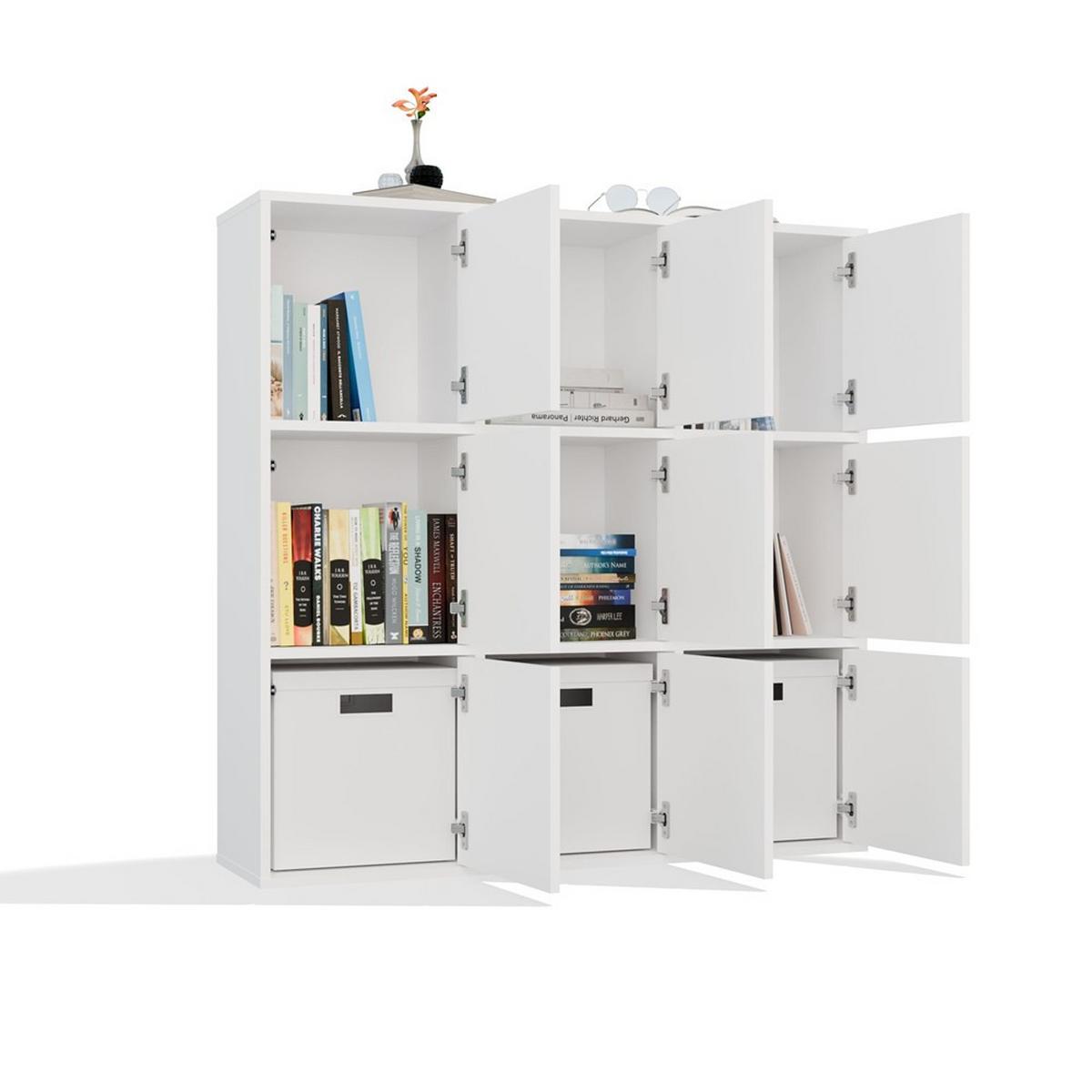 BÜCHERREGAL Weiß 110/110/30 - Weiß, Holzwerkstoff (110/110/30cm) - RAUMHIRSCH FURNITURE