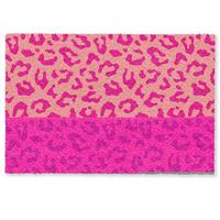 FUSSMATTE Pantherdruck - Rosa - Tierdruck - Minimalistisch Sauberlaufmatte 90x60 cm - Pink, Kunststoff (90/0.4cm) - MuchoWow