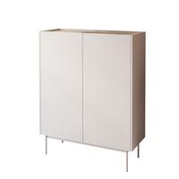HOCHKOMMODE ESSENCE 2D KD97 Kaschmir / Eiche Linea - Kaschmir/Eichefarben, Holzwerkstoff (97/122/37cm) - Lookway