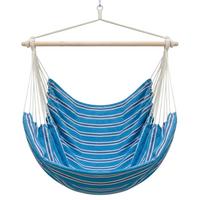 XXL HÄNGESESSEL 185/130 cm Belastbar bis 150 kg Multicolor - Blau, Textil (130/155/185cm) - Amanka