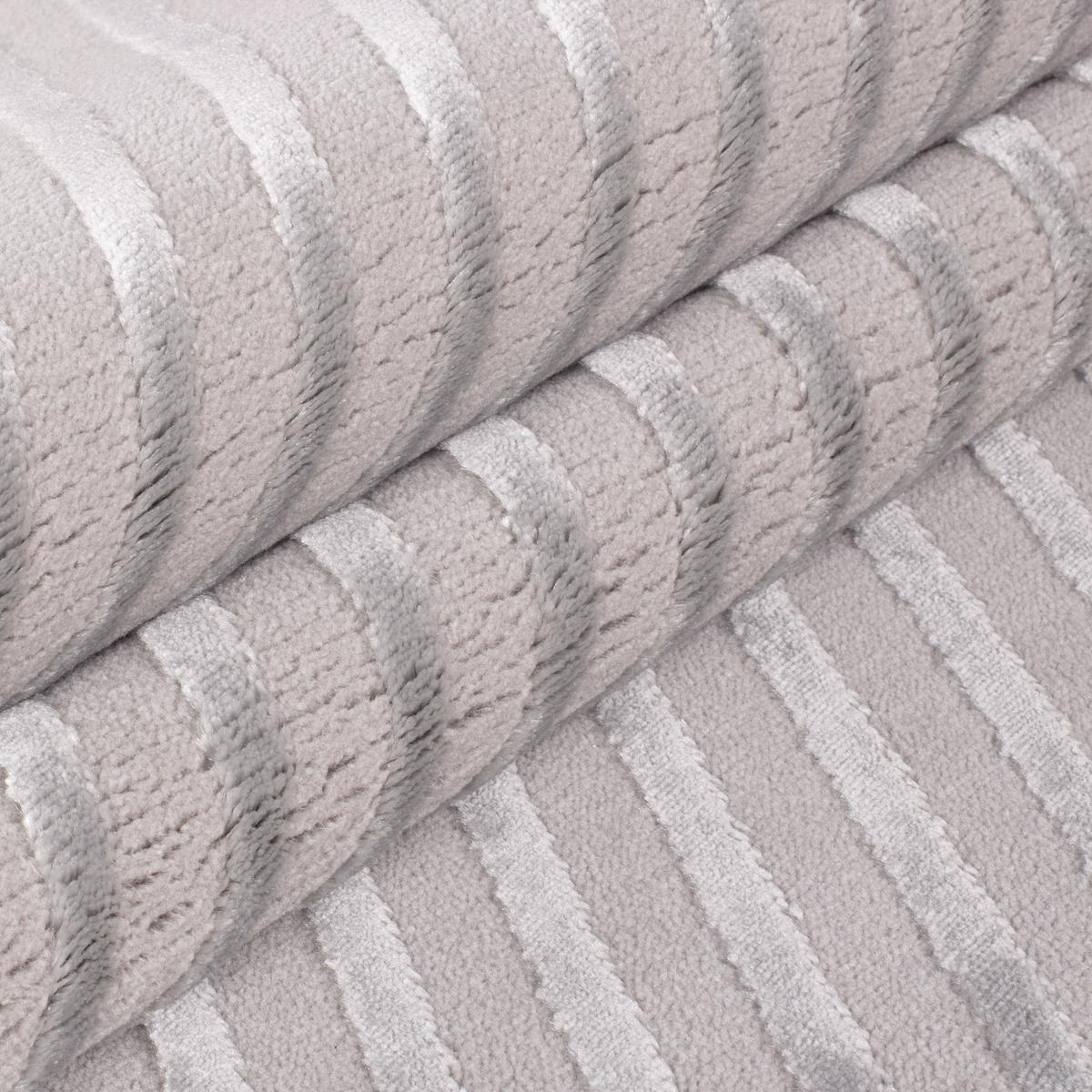 TEPPICH Kurzflor ILLER in Silber, mit 3D-Design, aus Jute, Florhöhe 12 mm, 200 x 290 cm - Silberfarben, Textil (290/200cm) - KADIMA DESIGN