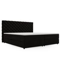 BOXBETT Bergamo 140x200 Schwarz - Schwarz, Holz/Textil (140/200cm) - Graingold