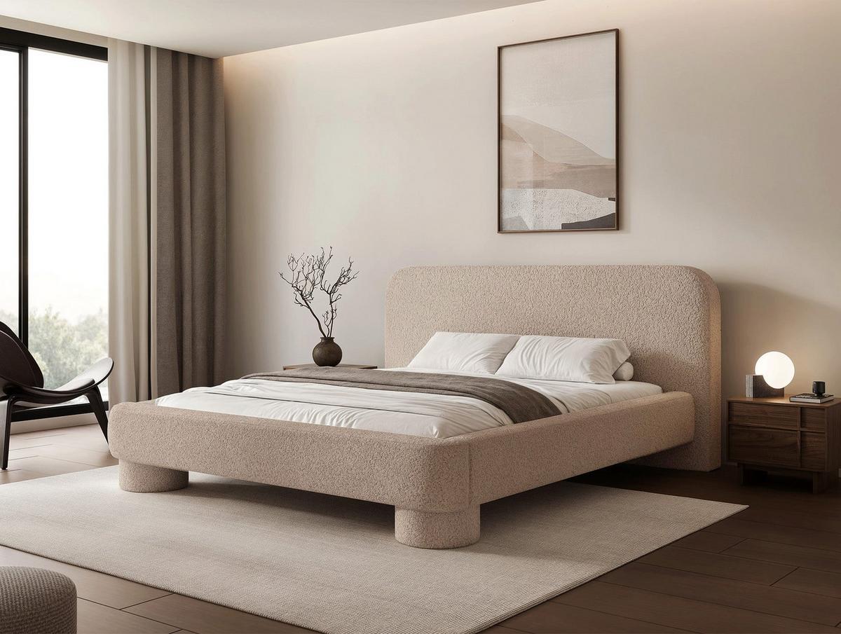 POLSTERBETT mit Bettkasten Fredo 180x200 cm - Beige, Holzwerkstoff/Textil (180/200cm) - Selsey