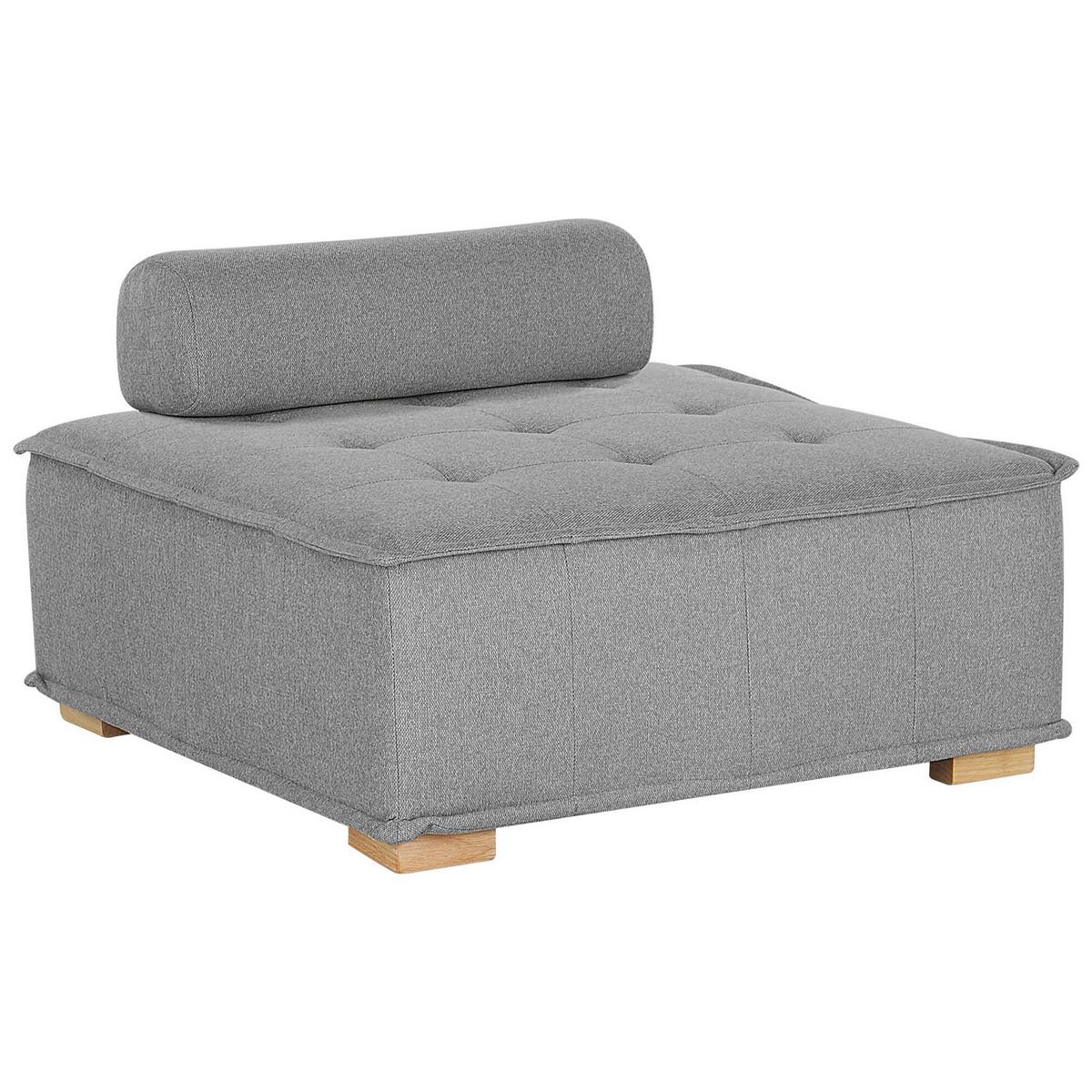 SESSELMODUL Stoff Grau Tibro - Dunkelgrau/Braun, Textil (100/40/100cm) - Beliani