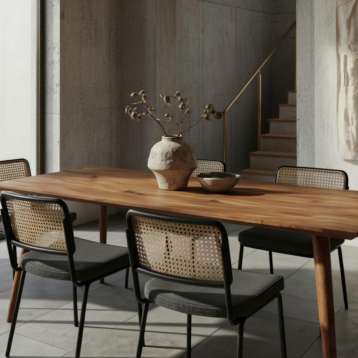 ESSTISCH Massivholz Braun Landhausstil Handgefertigt, Braun 160x80x76 cm - Braun, Holz (80/160/76cm) - KADIMA DESIGN
