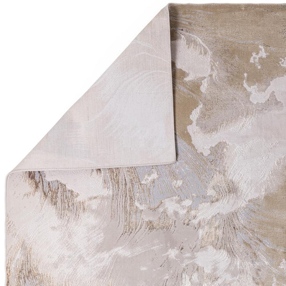 TEPPICH SARNTAL, abstrakt, aus Polyester, Florhöhe 8 mm, Gold, 160 x 230 cm - Beige, Textil (230/160cm) - KADIMA DESIGN