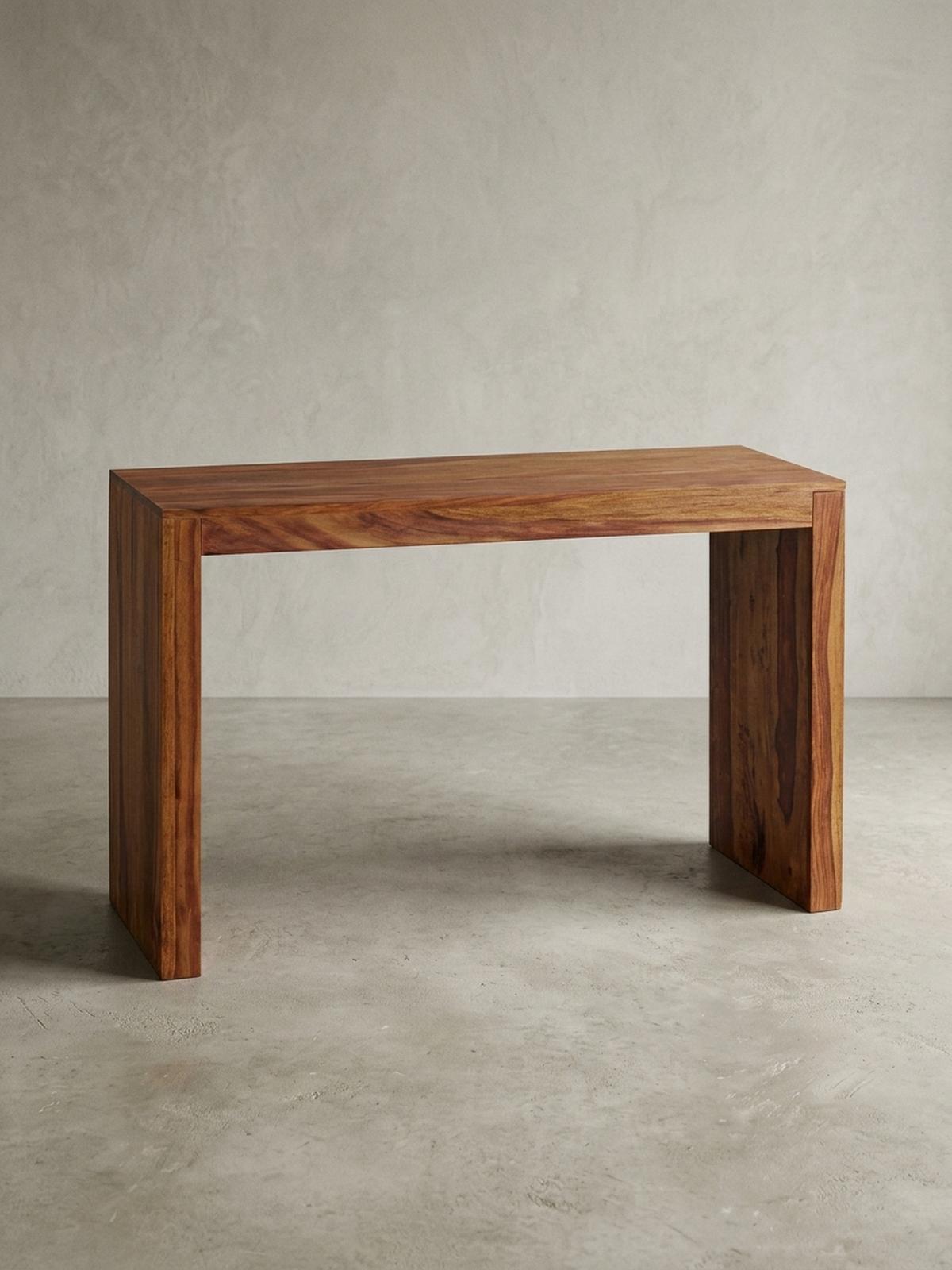 KONSOLENTISCH – Massivholz, platzsparend, Landhausstil, stabiles Gestell - Braun, Holz (40/115/75cm) - KADIMA DESIGN