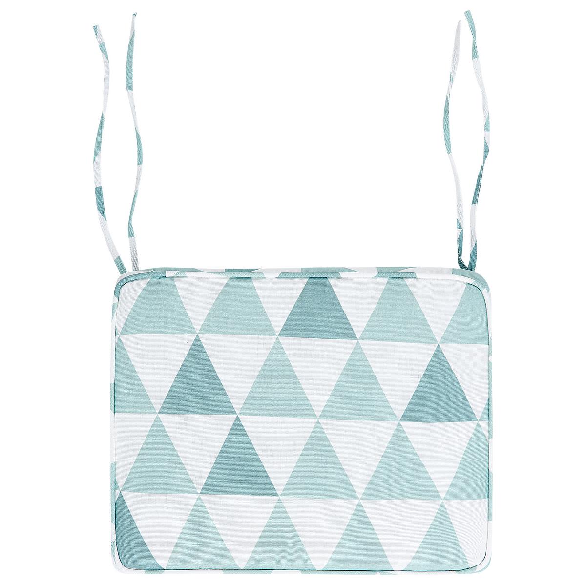 GARTENSTUHLKISSEN 6er-Set Hellblau 39/31 cm Tolve - Blau/Weiß, Textil (39/5/31cm) - Beliani
