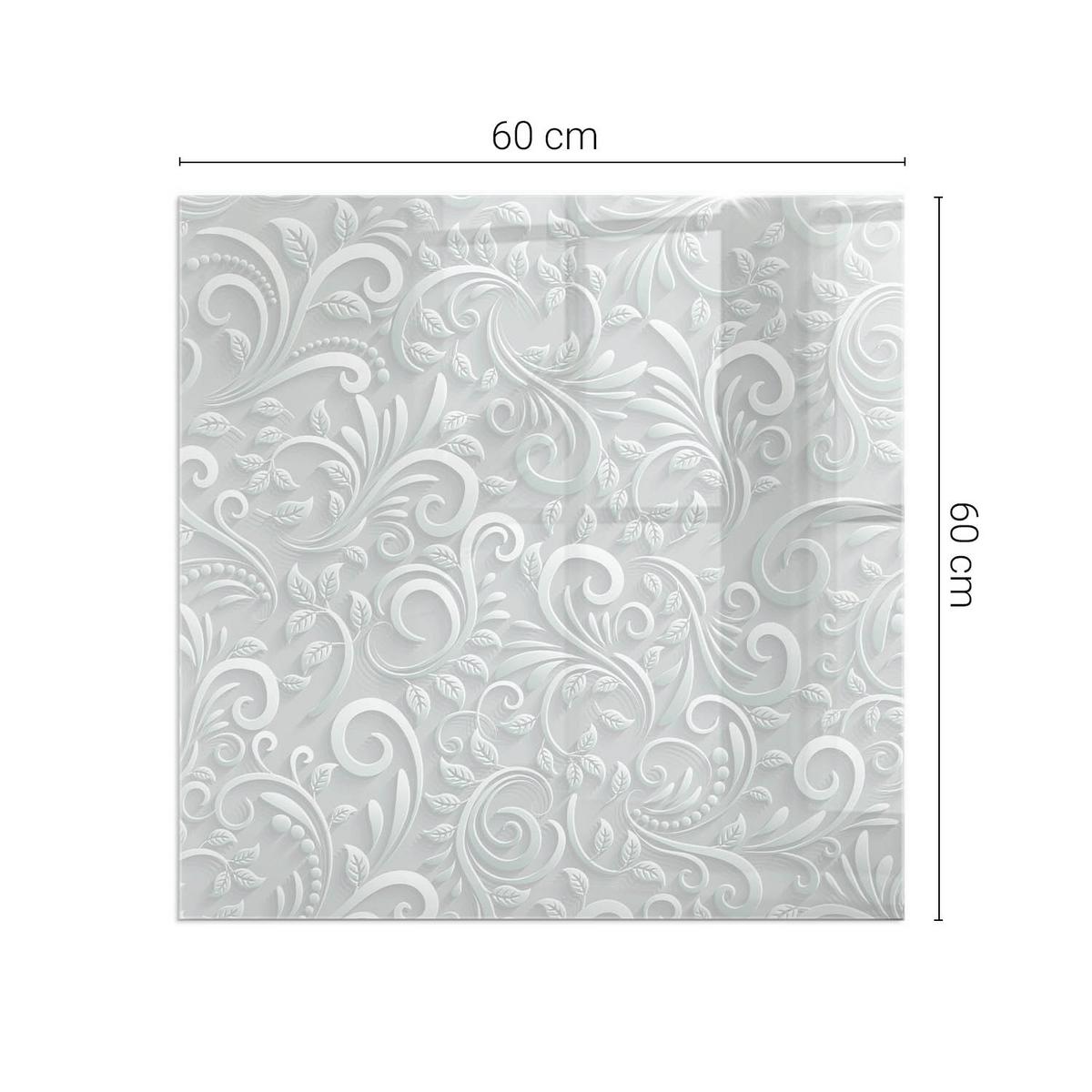 GLASPLATTE für Kamin 60x60 cm - Grau, Glas (60/60/0.4cm) - TULUP