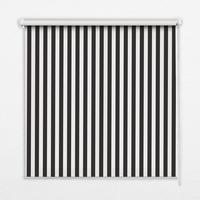 INNENROLLO - Fensterrollo - Rollo - 100x100 cm - Schwarz-weiße Streifen - Schwarz, Kunststoff (100/100/0.5cm) - TULUP