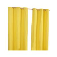 ÖSENVORHANG blickdicht 2er-Set, 137/182 cm - Gelb, Textil (137/182cm) - Homescapes