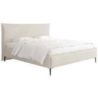 POLSTERBETT Pillow Rise mit Bettkasten, Lattenrost & hohen Metallfüßen in Beige Bouclé 160x200 cm - Beige/Birkefarben, Holz/Textil (160/200cm) - WFL GROUP