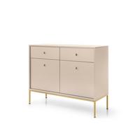 KOMMODE MONDO 104/83/39 cm mit 2 Schubladen 2 Türen Beige - Beige, Holzwerkstoff (104/83/39cm) - MASSENO