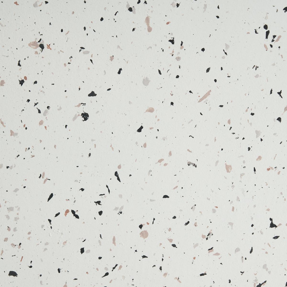 BEISTELLTISCH 37/37 cm Terrazzo Optik Cremeweiß Faliro - Weiß, Keramik (37/37/45cm) - Beliani