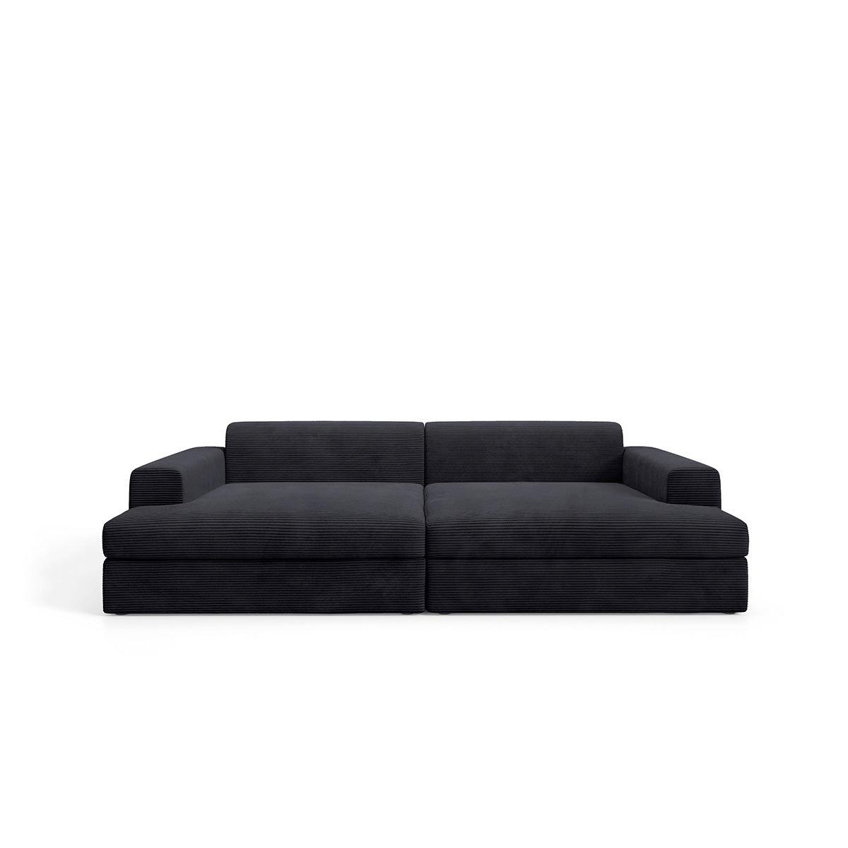 SOFA Paola 3 Sitzplätze Schwarz - Schwarz, Holz (272/86/167cm) - Petits-meubles
