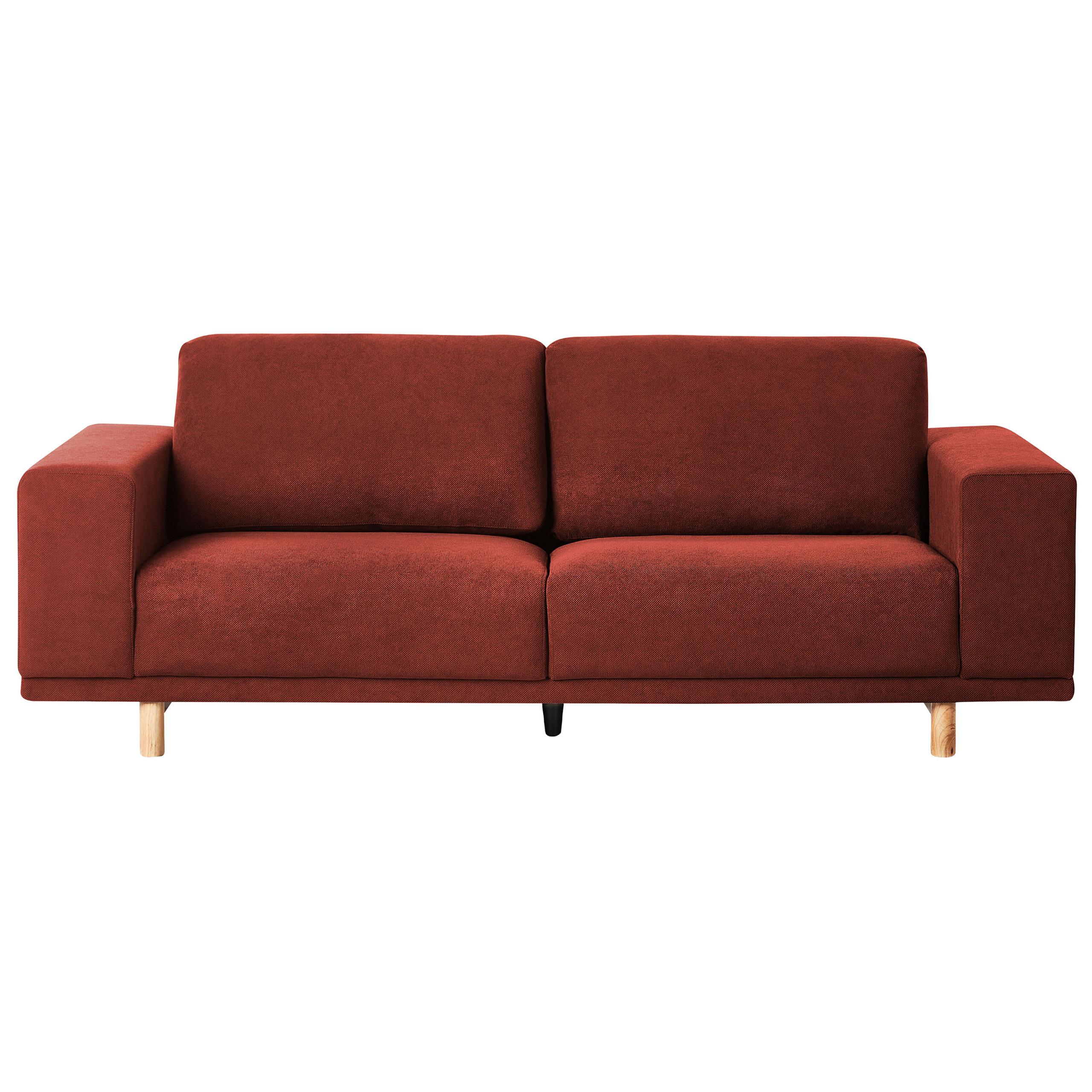 3-SITZER-SOFA Stoff Rot Nivala - Rot, Textil (220/76/84cm) - Beliani