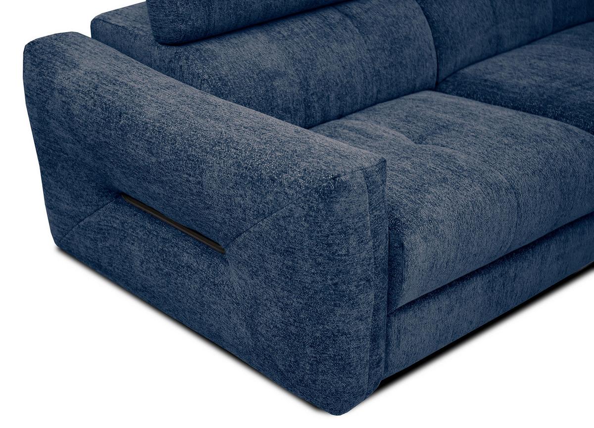 ECKSOFA CALVERA 5-Sitzer, dunkelblau - Dunkelblau, Holzwerkstoff/Textil (298/239cm) - Wozimo