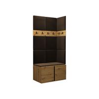 GARDEROBEN-SET Orion I - Eiche Artisan/Braun, Holzwerkstoff/Kunststoff (84/186/46cm) - MIRJAN24