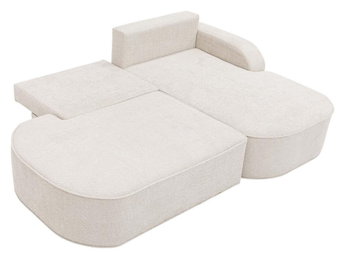 ECKSOFA Koro, Seite: Links - Hellbraun/Schwarz, Holz/Kunststoff (256/177cm) - MIRJAN24